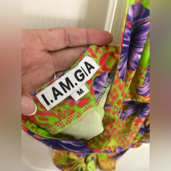 I.Am.Gia Havana mini dress size Medium in Green - Picture 4 of 4